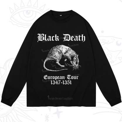 Purplehecate Black Death European Tour Long Sleeve T-Shirt
