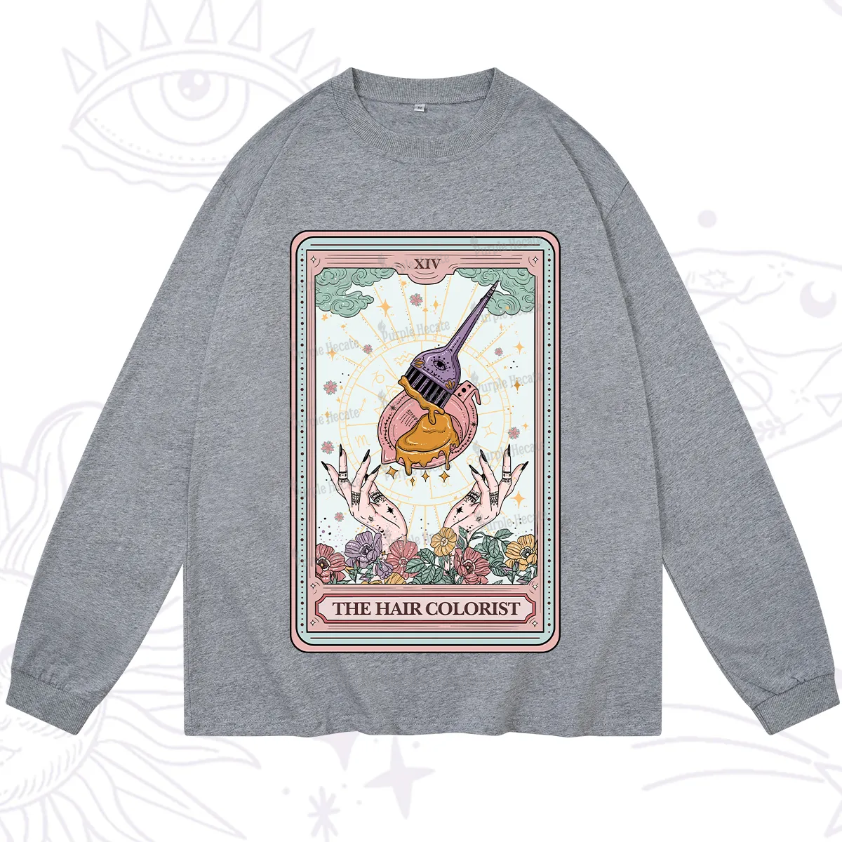 Purplehecate The Hail Colorist Tarot Card Long Sleeve T-Shirt