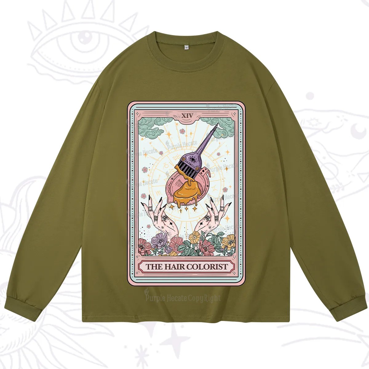 Purplehecate The Hail Colorist Tarot Card Long Sleeve T-Shirt
