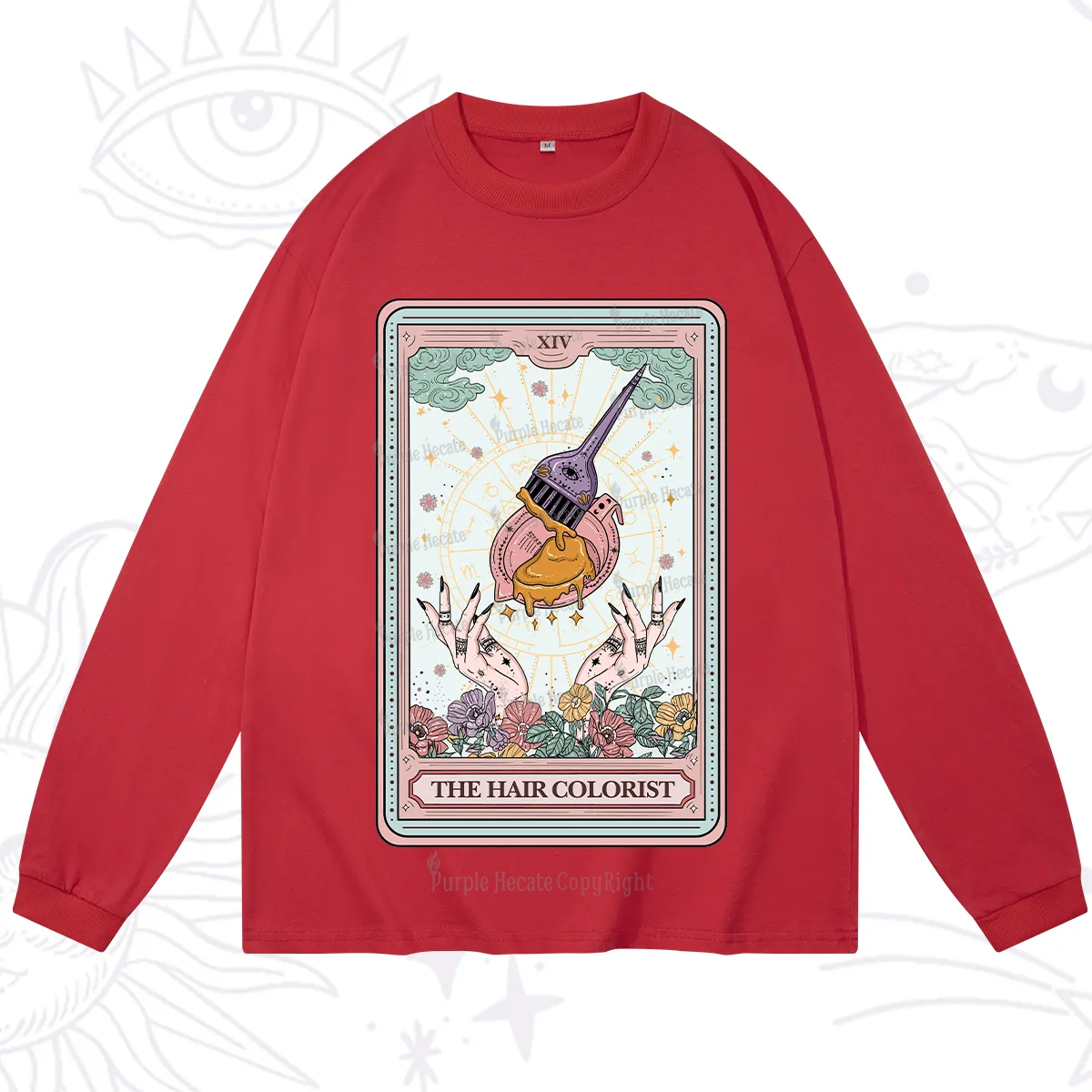Purplehecate The Hail Colorist Tarot Card Long Sleeve T-Shirt