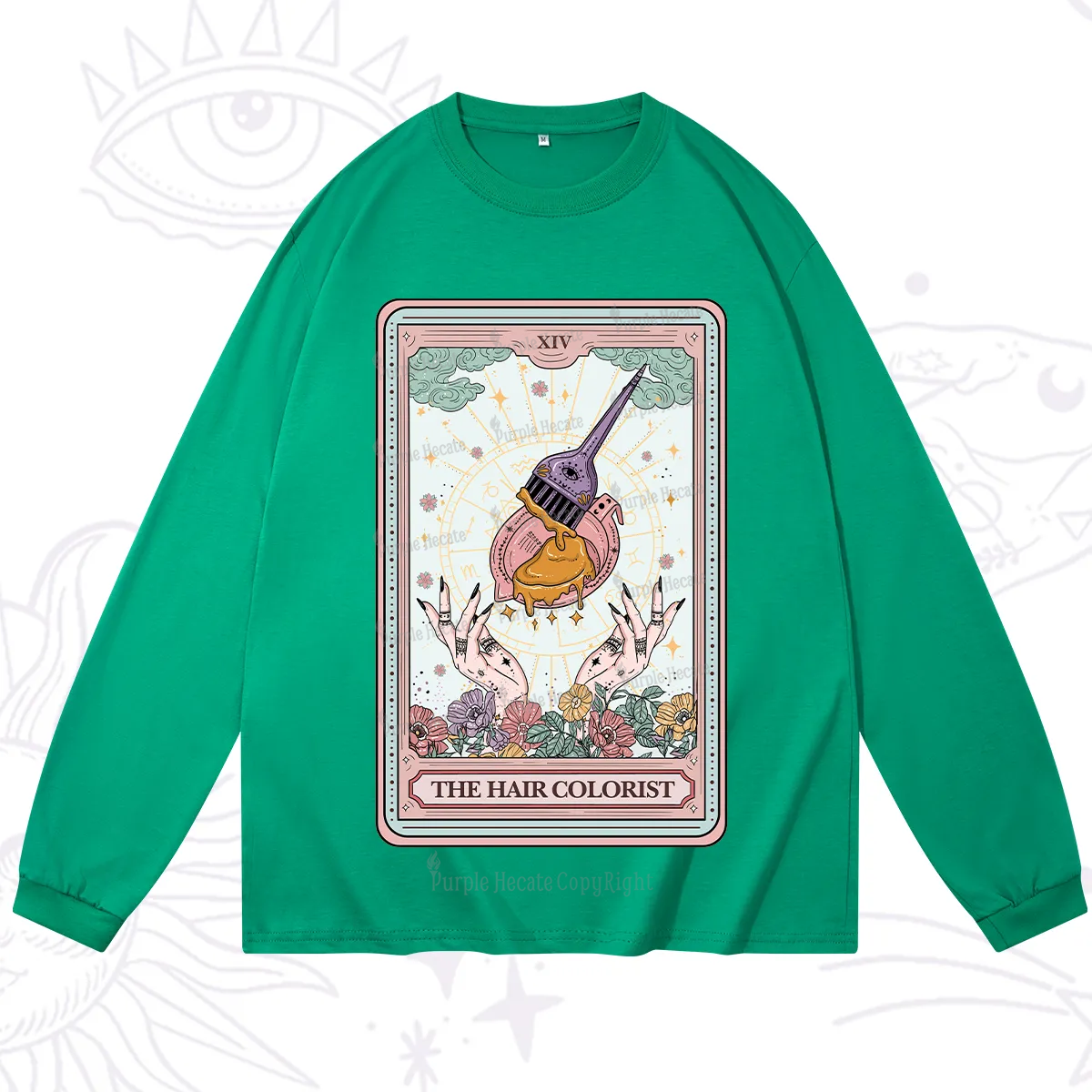 Purplehecate The Hail Colorist Tarot Card Long Sleeve T-Shirt
