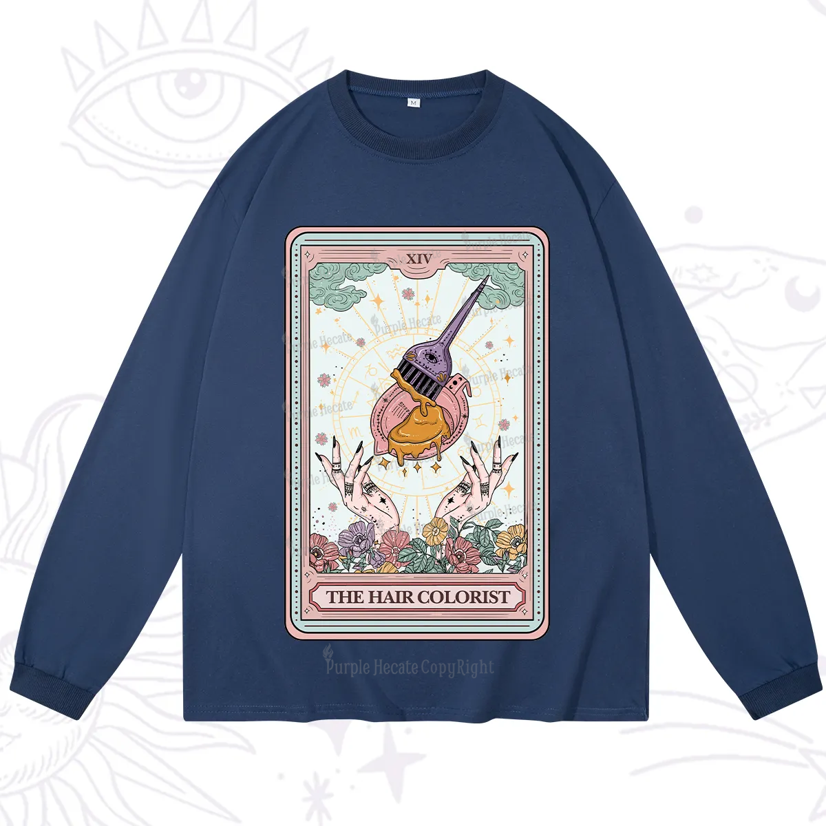 Purplehecate The Hail Colorist Tarot Card Long Sleeve T-Shirt