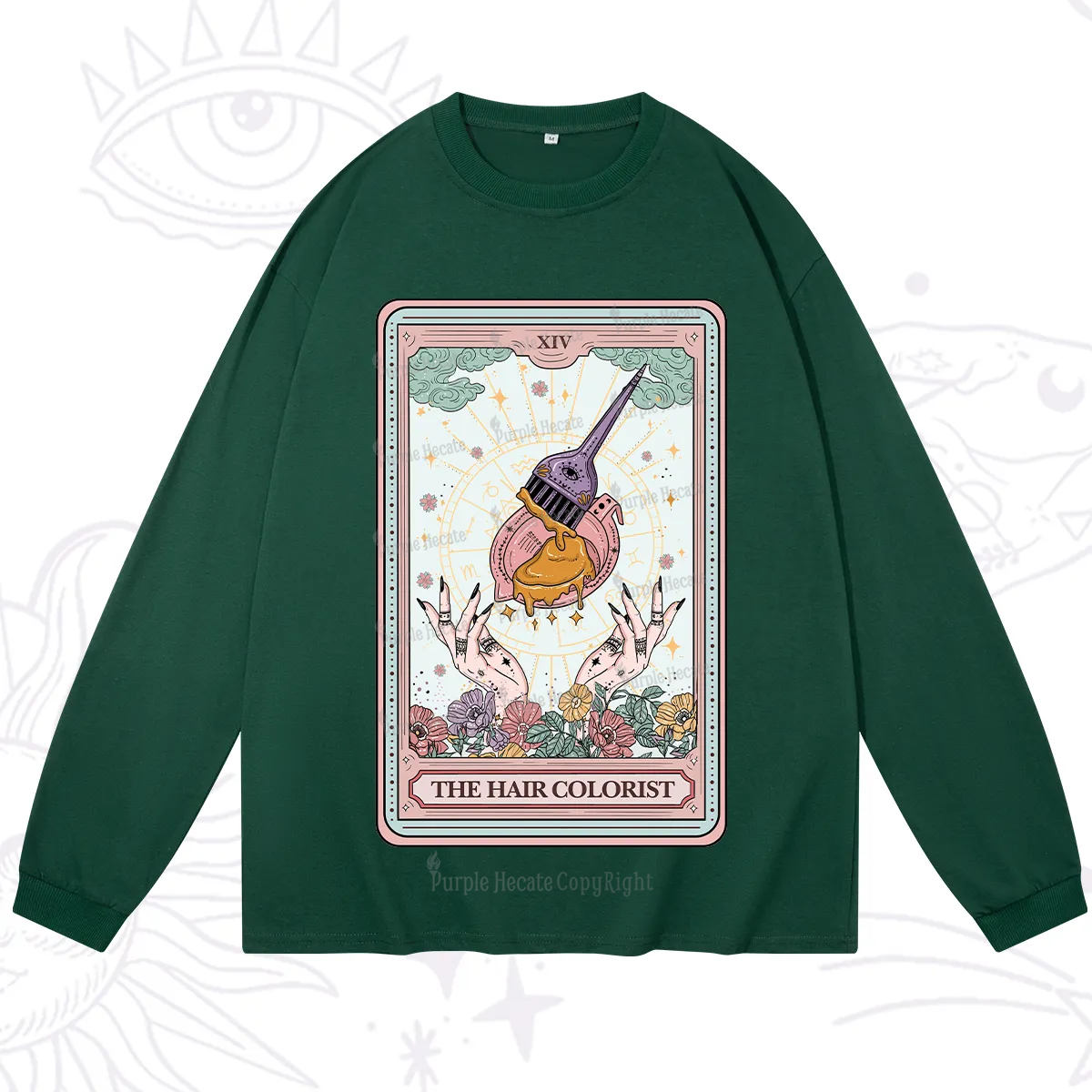 Purplehecate The Hail Colorist Tarot Card Long Sleeve T-Shirt