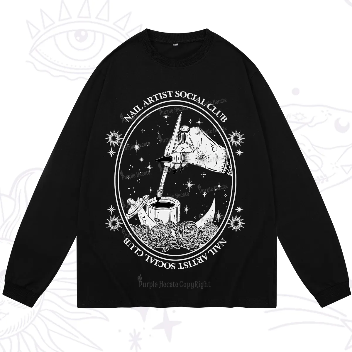 Purplehecate Nail Artist Social Club Long Sleeve T-Shirt