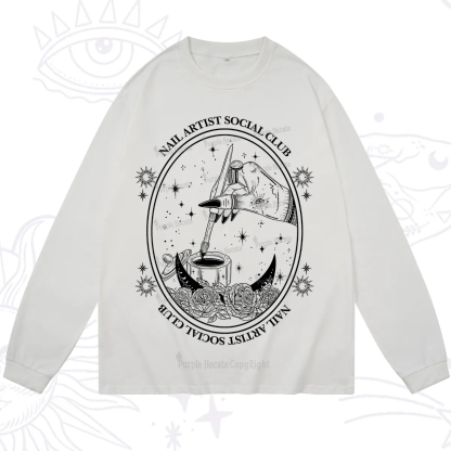 Purplehecate Nail Artist Social Club Long Sleeve T-Shirt