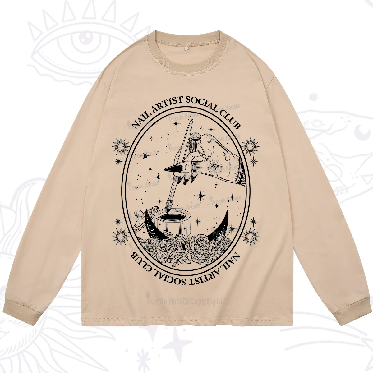 Purplehecate Nail Artist Social Club Long Sleeve T-Shirt