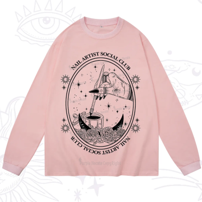 Purplehecate Nail Artist Social Club Long Sleeve T-Shirt