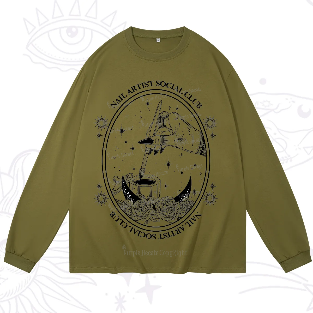 Purplehecate Nail Artist Social Club Long Sleeve T-Shirt