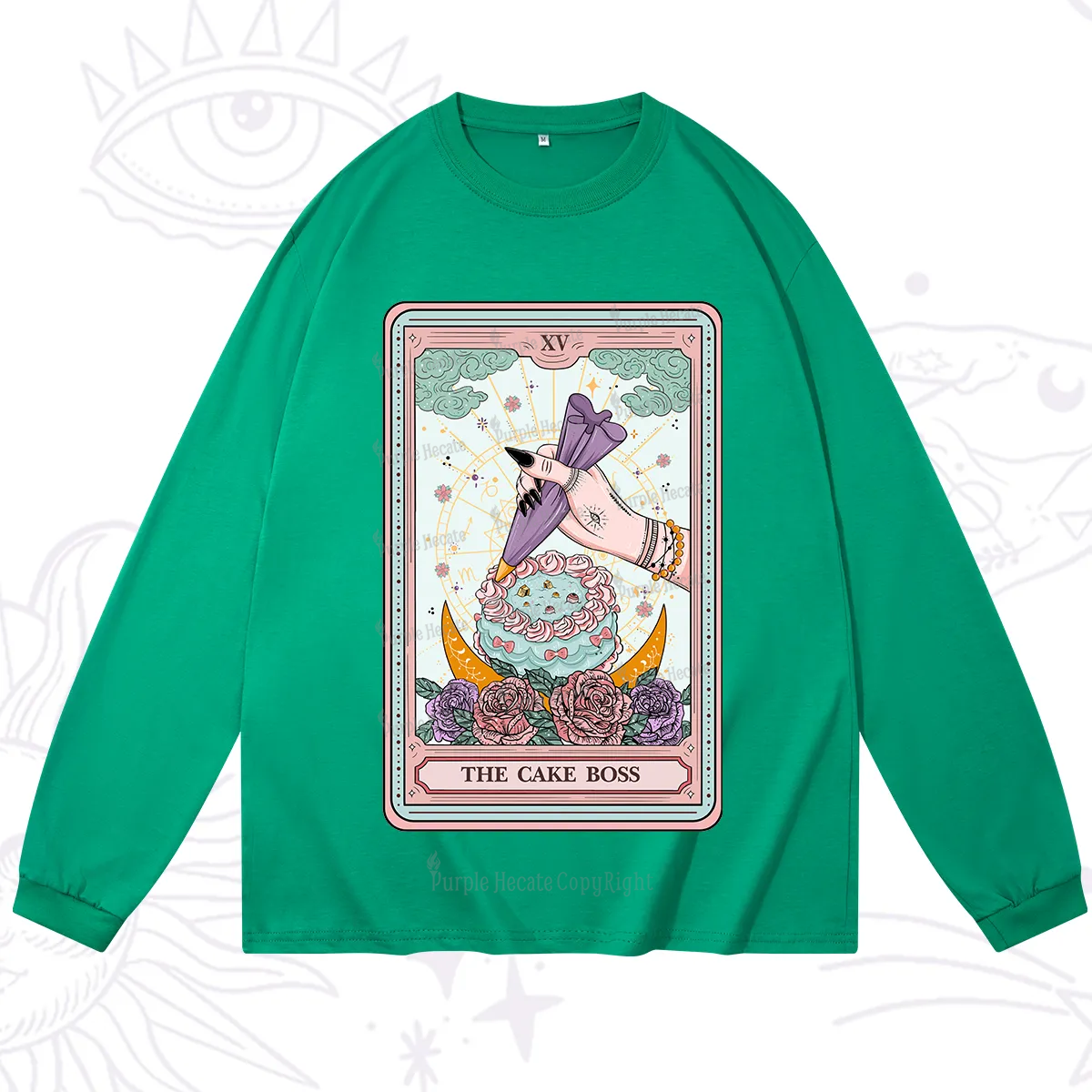 Purplehecate The Cake Boss Tarot Card Long Sleeve T-Shirt