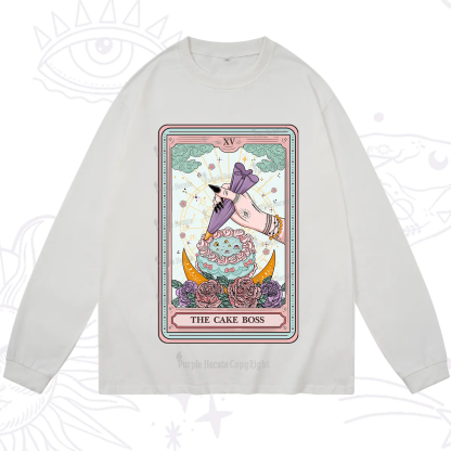 Purplehecate The Cake Boss Tarot Card Long Sleeve T-Shirt