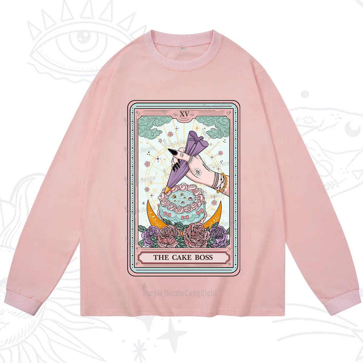 Purplehecate The Cake Boss Tarot Card Long Sleeve T-Shirt
