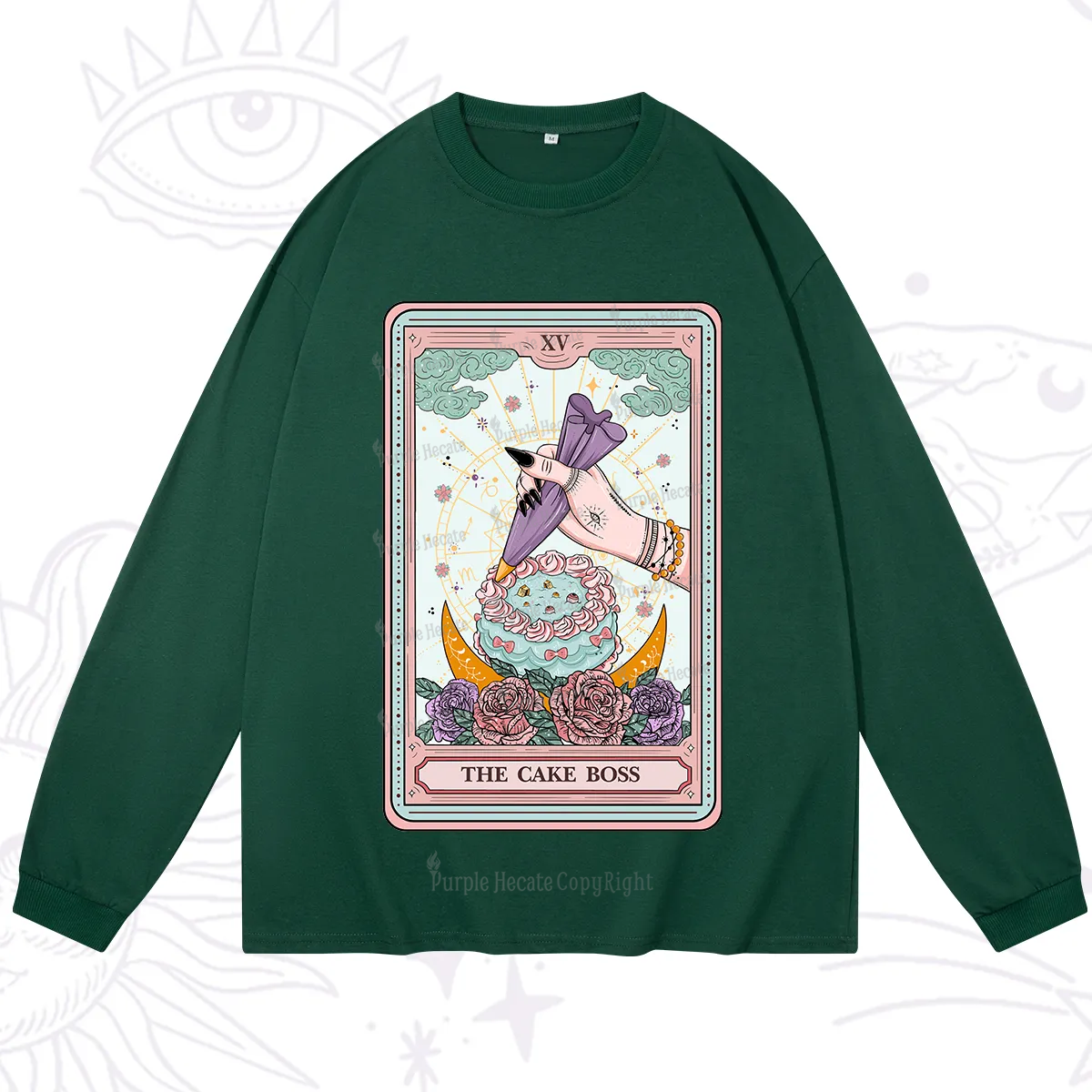 Purplehecate The Cake Boss Tarot Card Long Sleeve T-Shirt