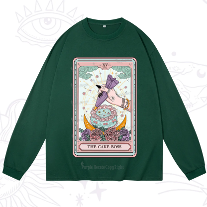 Purplehecate The Cake Boss Tarot Card Long Sleeve T-Shirt