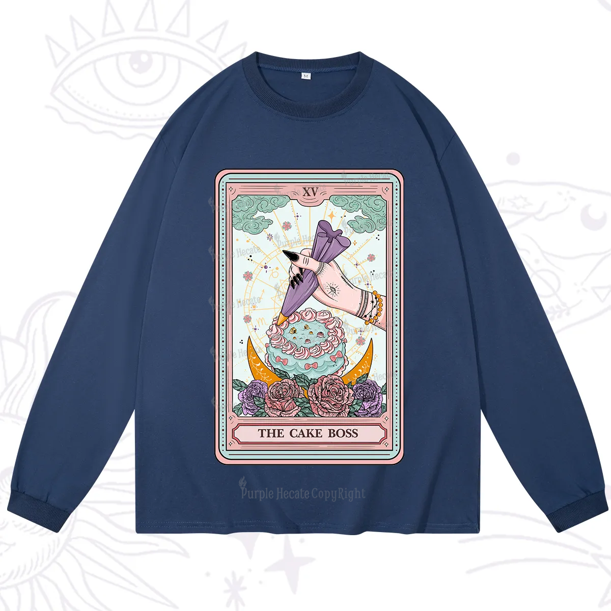 Purplehecate The Cake Boss Tarot Card Long Sleeve T-Shirt