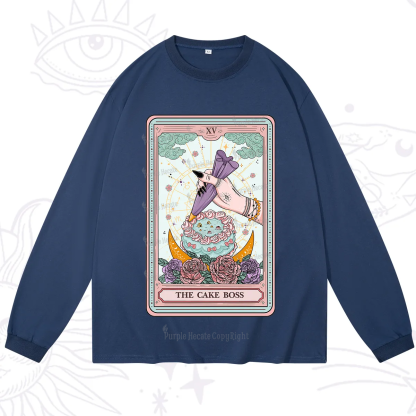 Purplehecate The Cake Boss Tarot Card Long Sleeve T-Shirt
