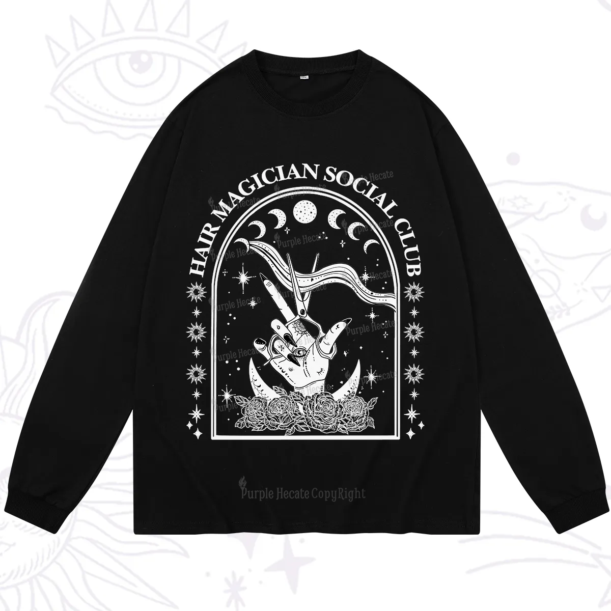 Purplehecate Hair Magician Social Club Collective Long Sleeve T-Shirt