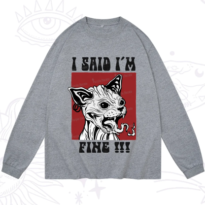 Purplehecate Angry Cat Long Sleeve T-Shirt
