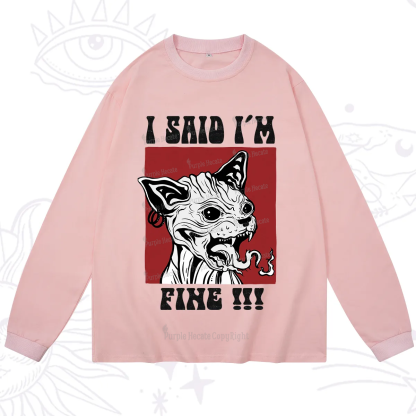 Purplehecate Angry Cat Long Sleeve T-Shirt