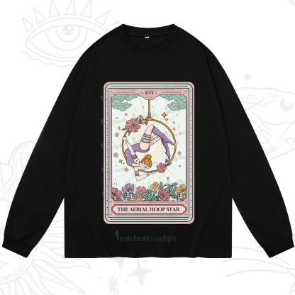Purplehecate The Aerial Hoop Star Tarot Card Long Sleeve T-Shirt