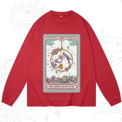 Purplehecate The Aerial Hoop Star Tarot Card Long Sleeve T-Shirt