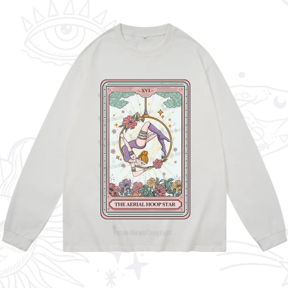 Purplehecate The Aerial Hoop Star Tarot Card Long Sleeve T-Shirt