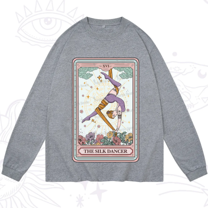 Purplehecate The Aerial Hoop Star Tarot Card Long Sleeve T-Shirt