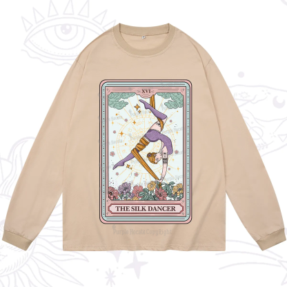 Purplehecate The Aerial Hoop Star Tarot Card Long Sleeve T-Shirt
