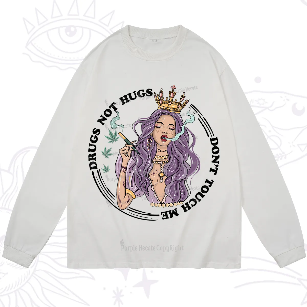 Purplehecate Weed Be Sarcastic Long Sleeve T-Shirt