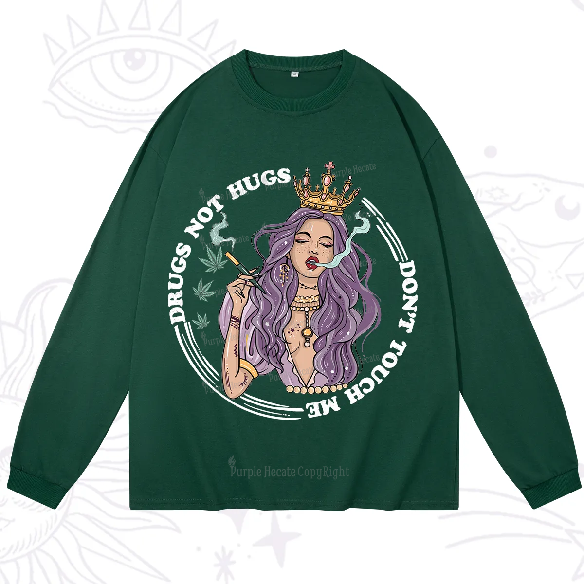 Purplehecate Weed Be Sarcastic Long Sleeve T-Shirt
