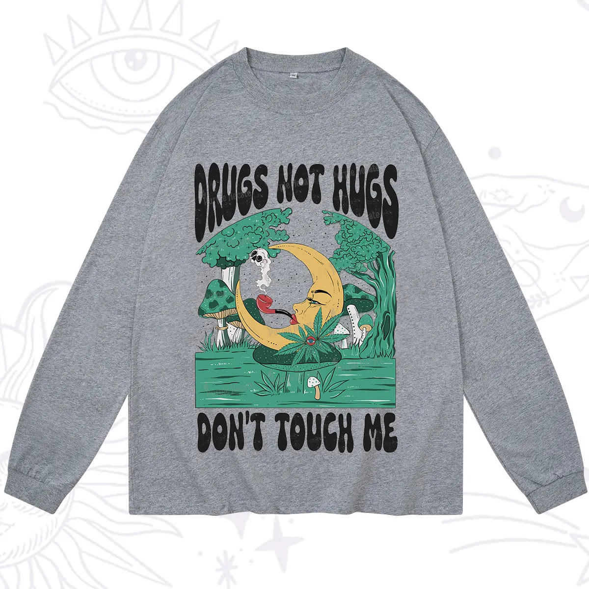Purplehecate Drugs Not Hugs Don't Touch Me Long Sleeve T-Shirt