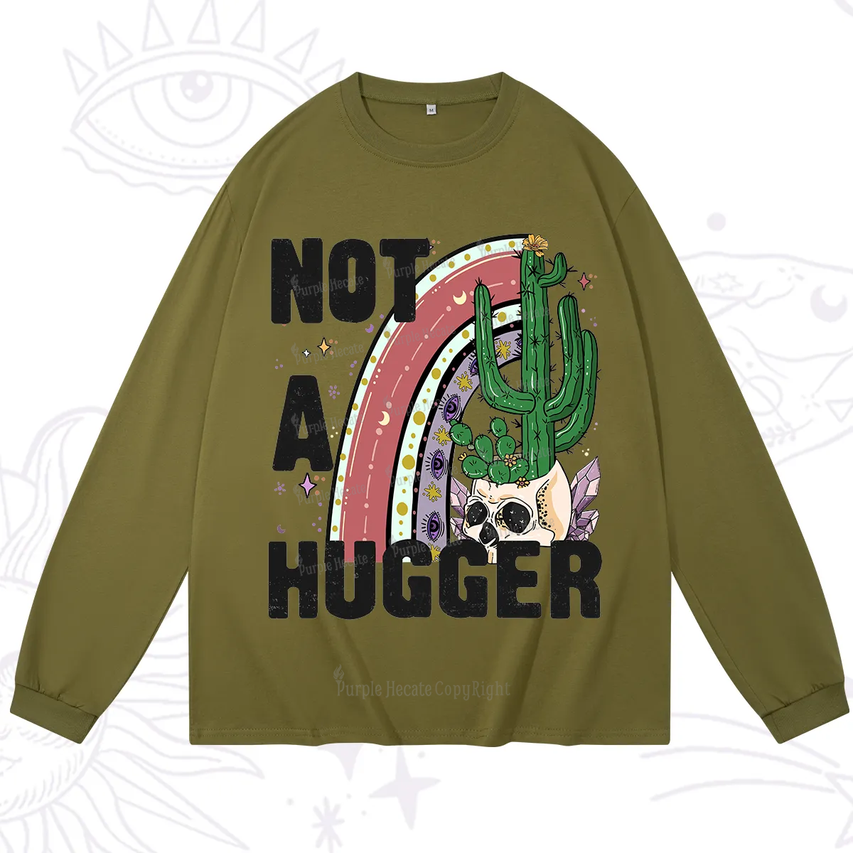Purplehecate Not A Hugger Long Sleeve T-Shirt