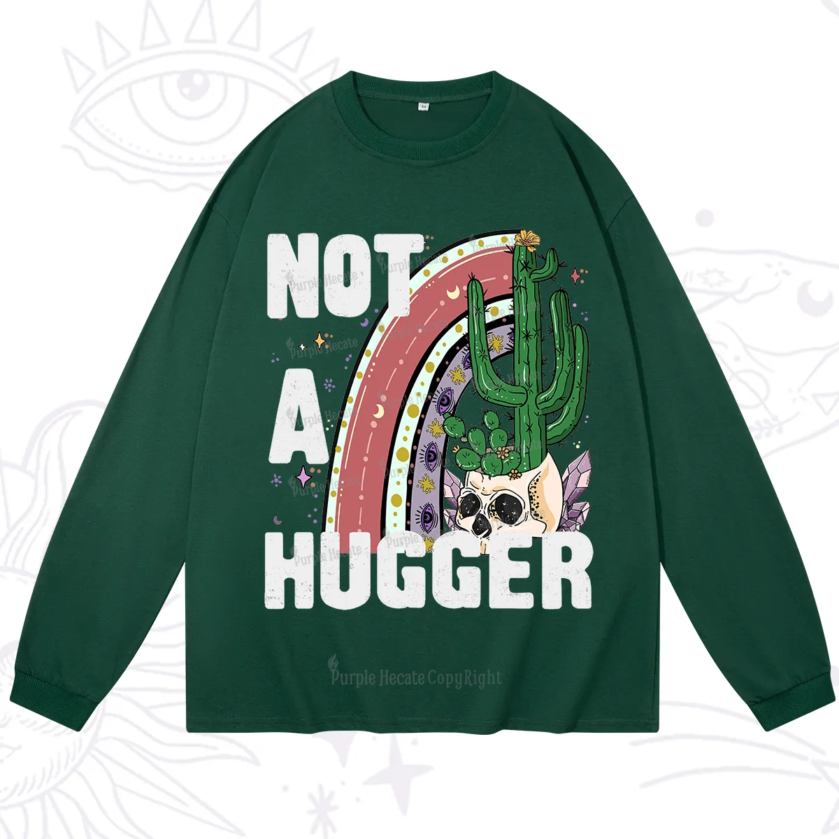 Purplehecate Not A Hugger Long Sleeve T-Shirt