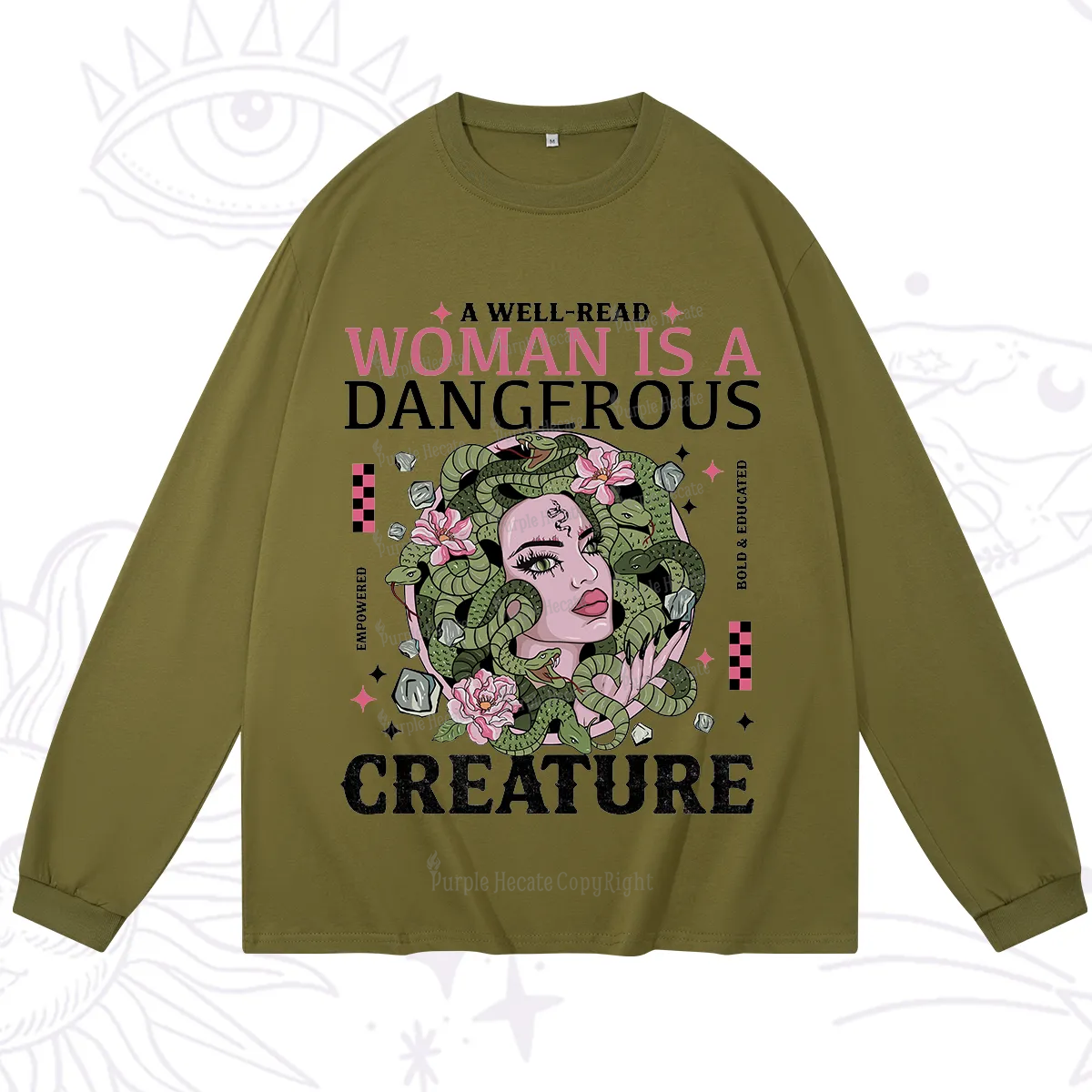 Purplehecate A Well Read Woman Is A Dangerous Long Sleeve T-Shirt