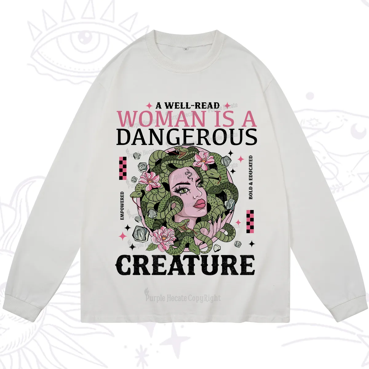Purplehecate A Well Read Woman Is A Dangerous Long Sleeve T-Shirt