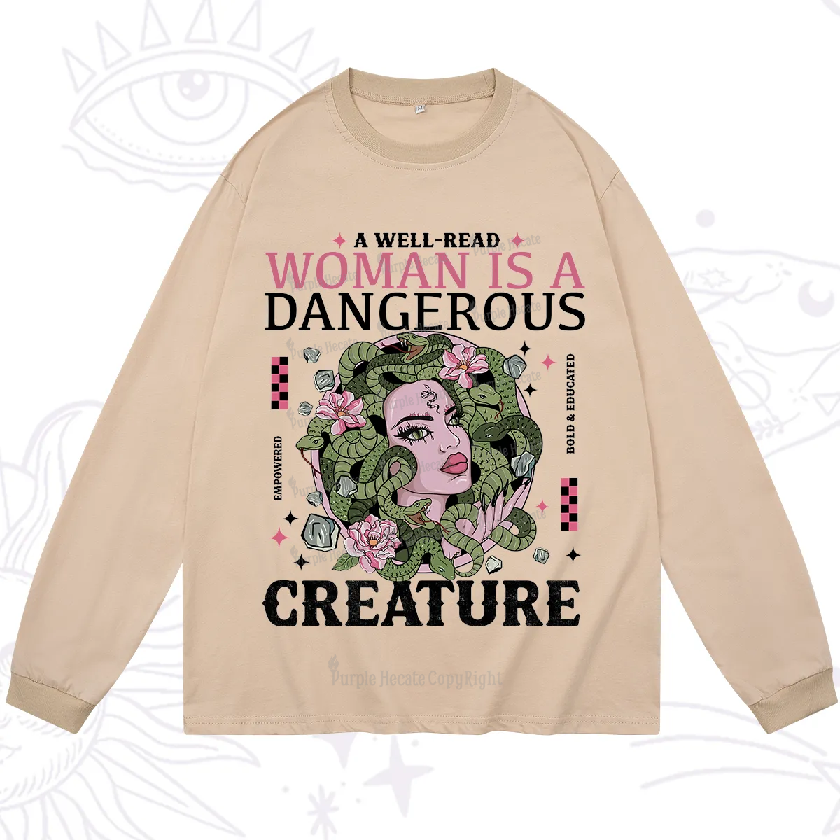 Purplehecate A Well Read Woman Is A Dangerous Long Sleeve T-Shirt