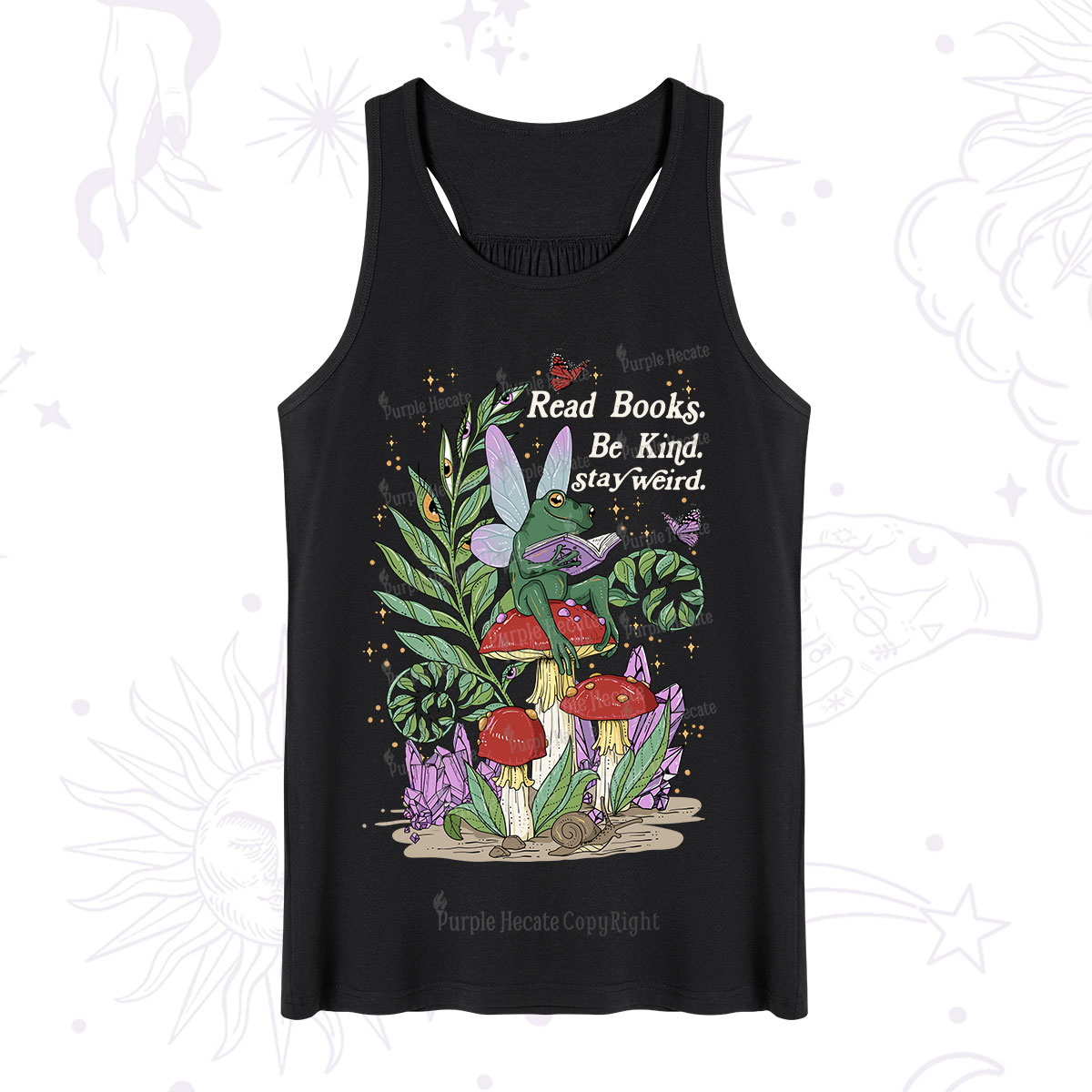 Purplehecate Read Books Be Kind Stay Weird Tank