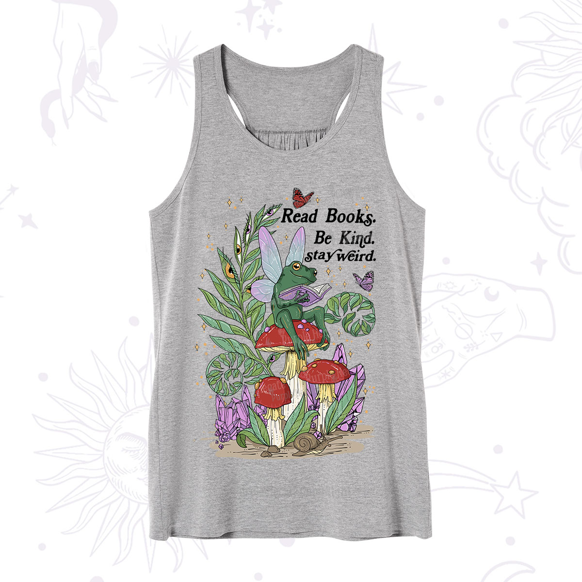 Purplehecate Read Books Be Kind Stay Weird Tank