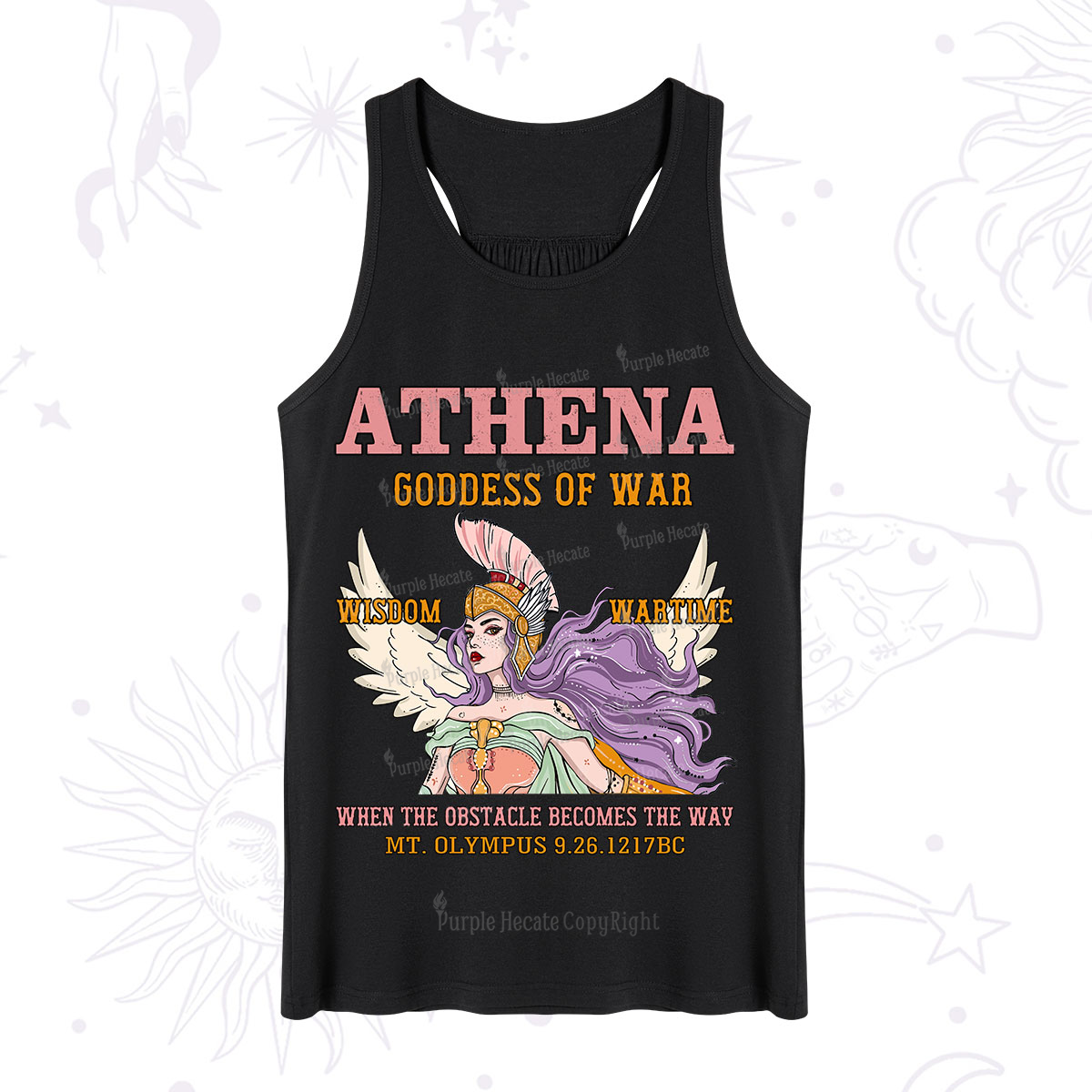 Purplehecate Wise War Goddess Athena Tank