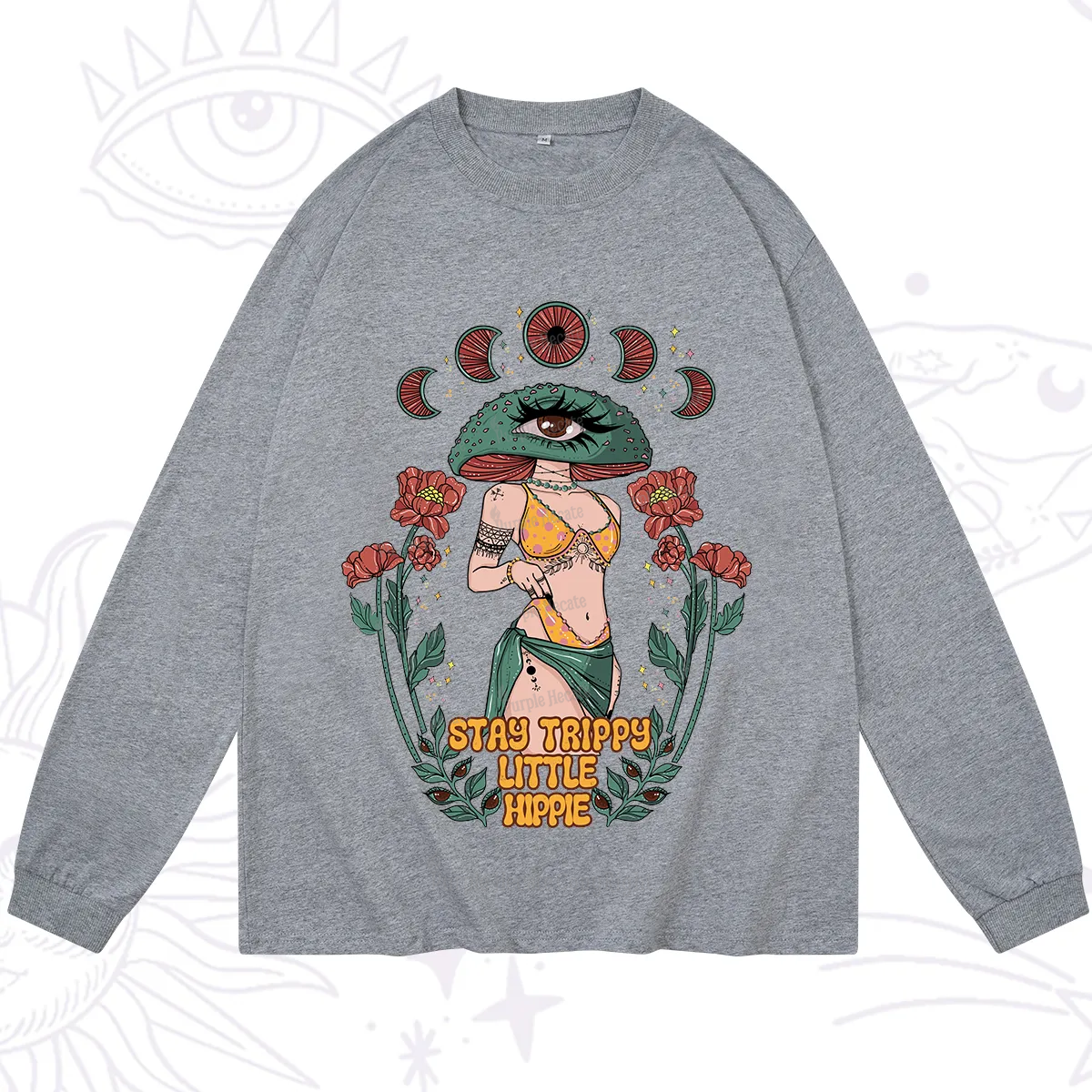 Purplehecate Stay Trippy Little Hippie Long Sleeve T-Shirt