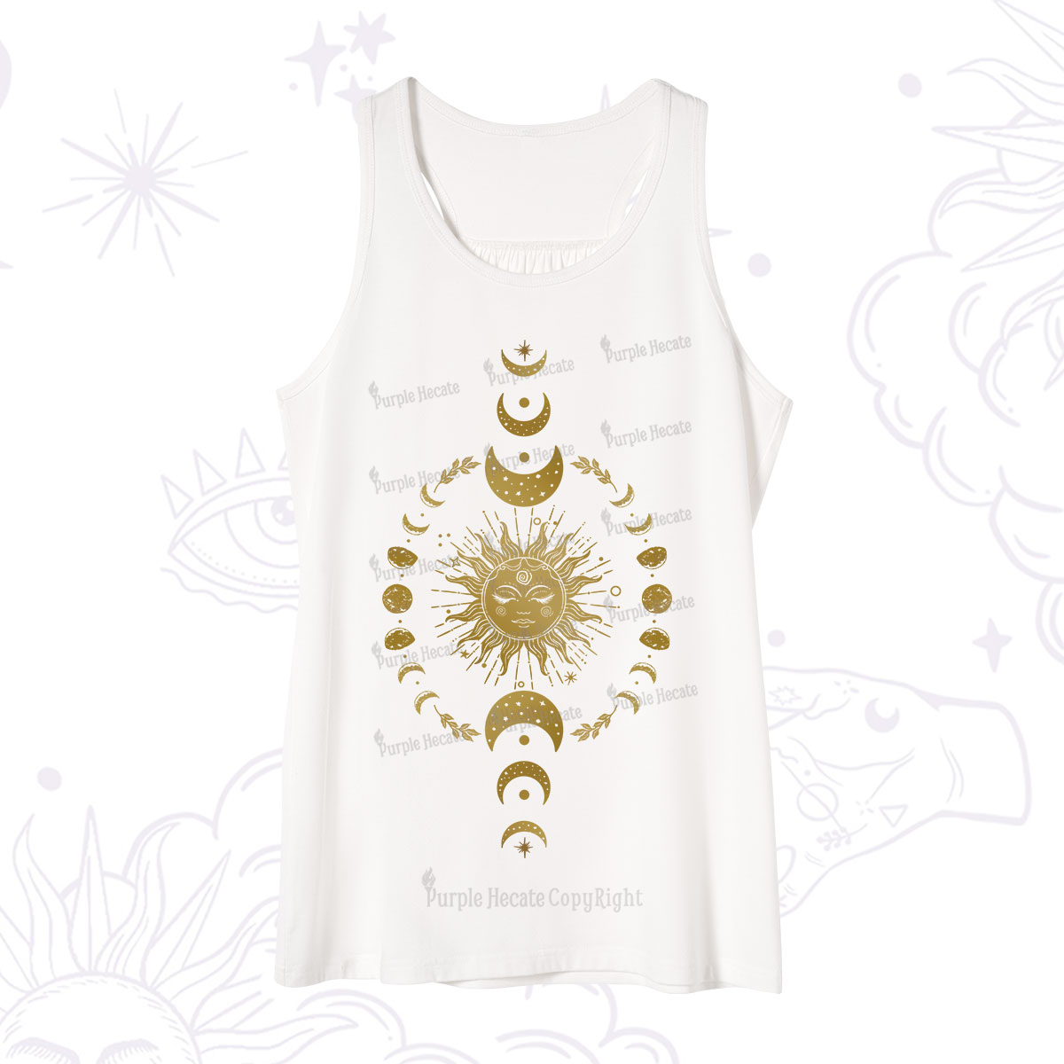 Purplehecate Celestial Sun & Moon Phases Tank