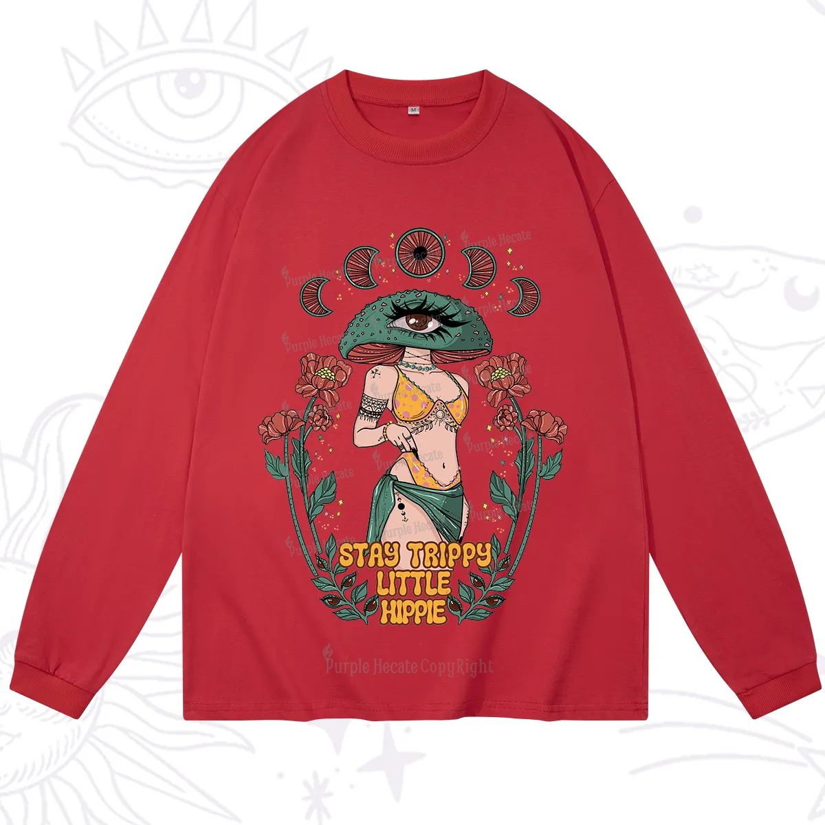 Purplehecate Stay Trippy Little Hippie Long Sleeve T-Shirt