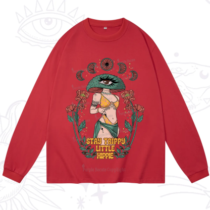 Purplehecate Stay Trippy Little Hippie Long Sleeve T-Shirt