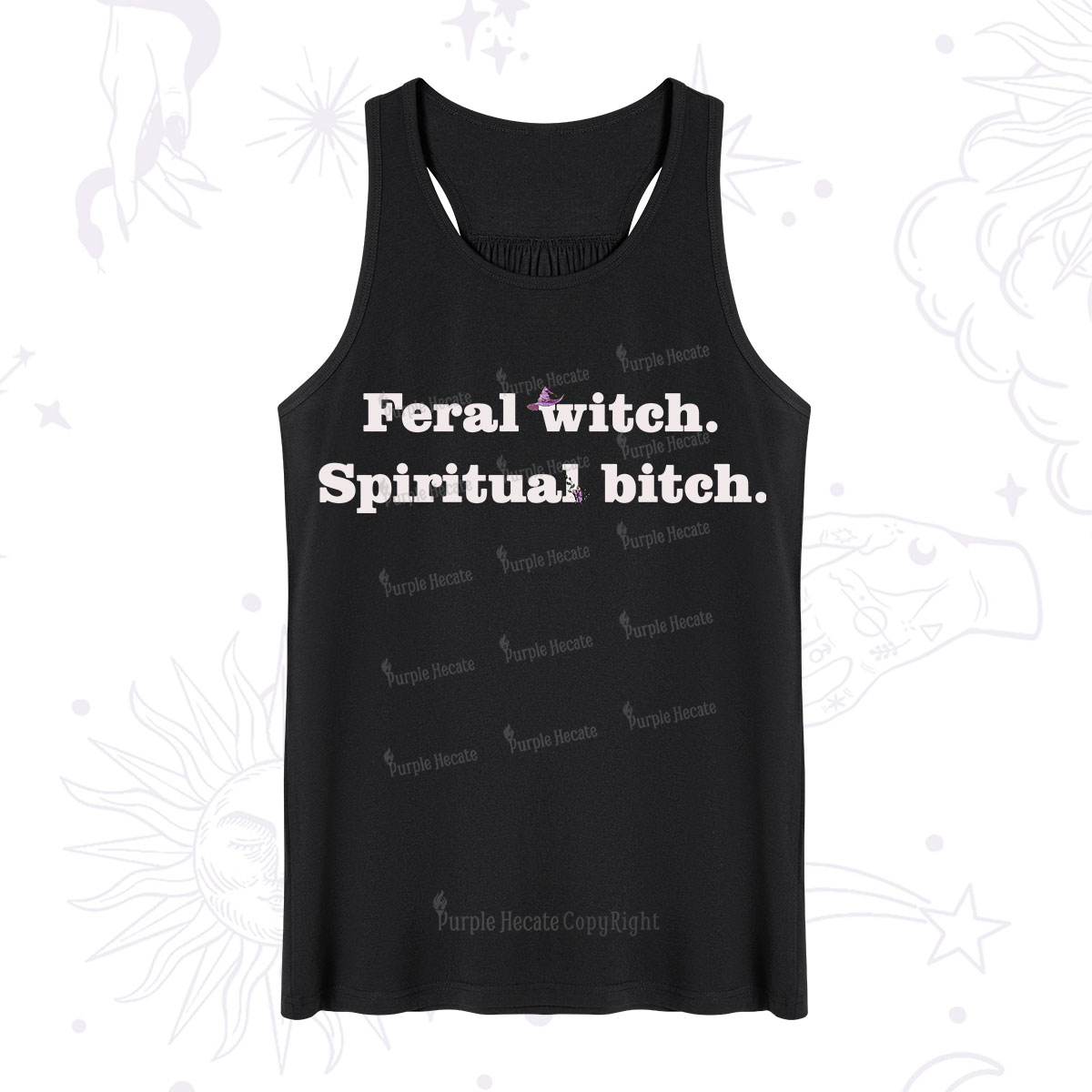 Purplehecate Feral Witch Spiritual Bitch Tank