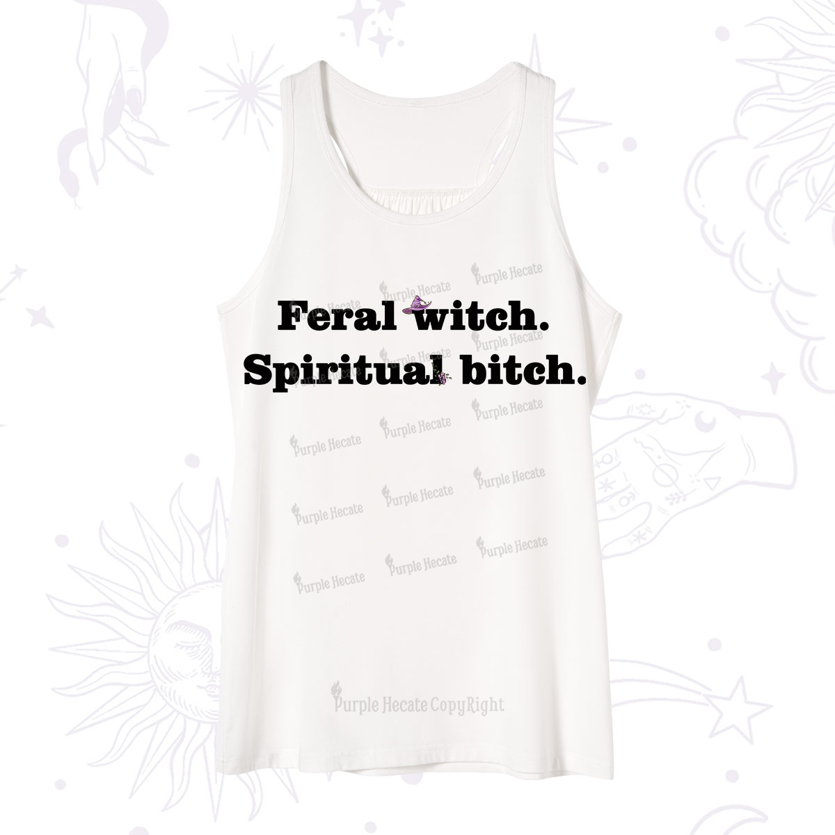 Purplehecate Feral Witch Spiritual Bitch Tank