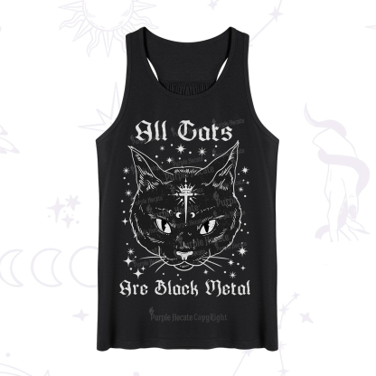 Purplehecate All Cats Are Black Metal Tank