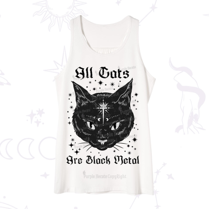 Purplehecate All Cats Are Black Metal Tank