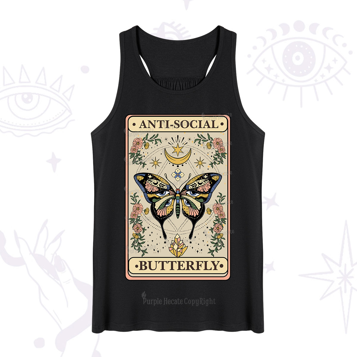 Purplehecate The Anti Social Nutterfly Oracle Card Tank