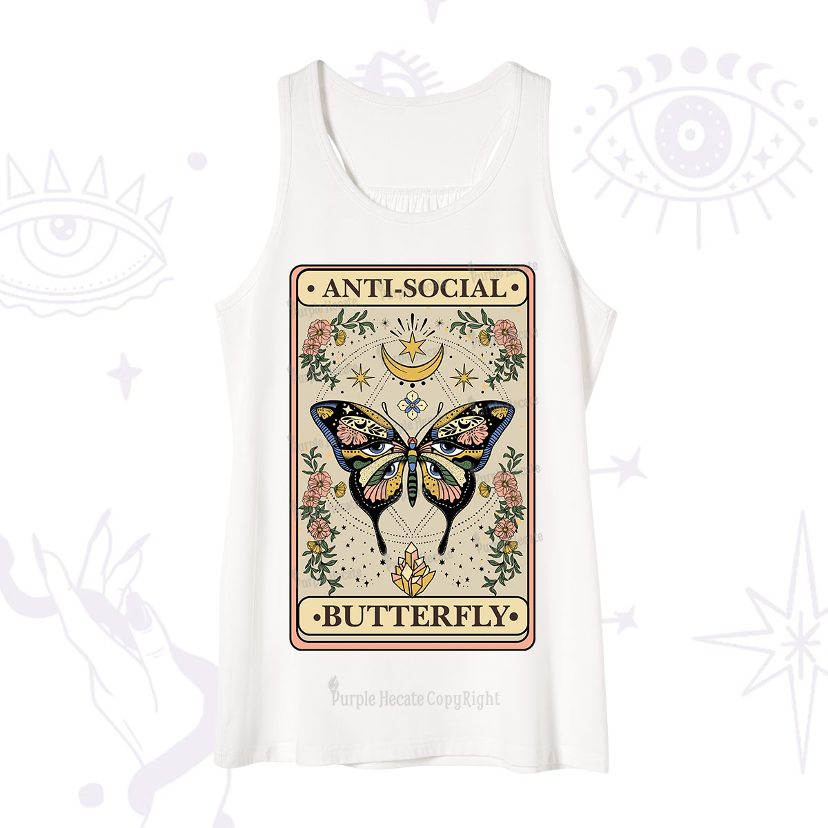 Purplehecate The Anti Social Nutterfly Oracle Card Tank