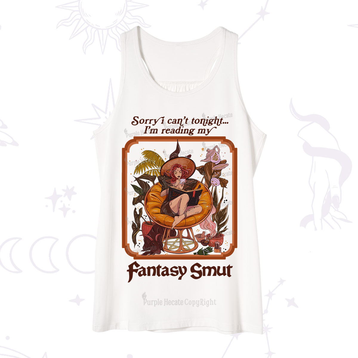 Purplehecate Sorry I Can't Tonight I'm Reading My Fantasy Smut Tank