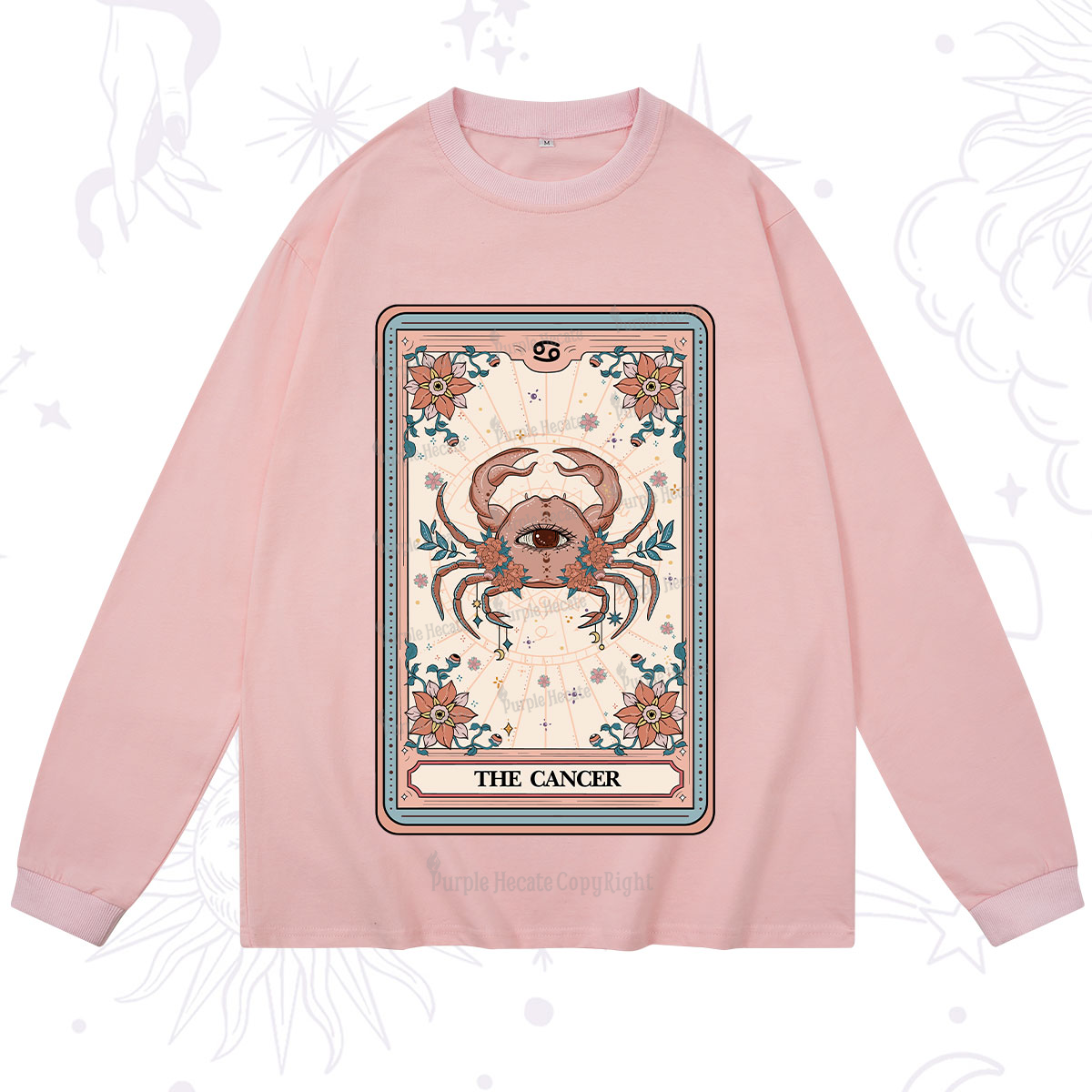 Purplehecate The Cancer Tarot Card Long Sleeve T-Shirt